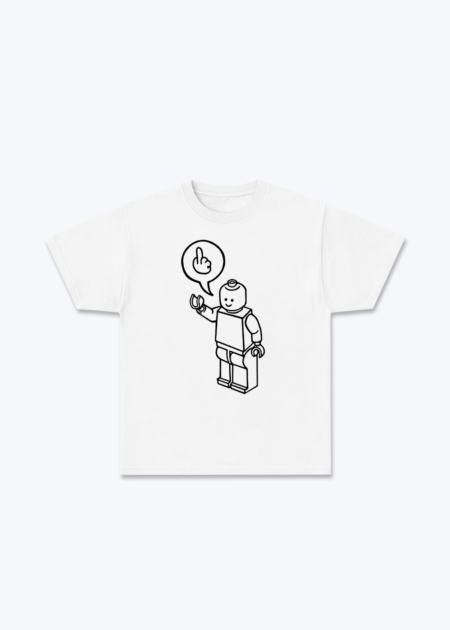 Minifigur Shirt - White Front (Designed)