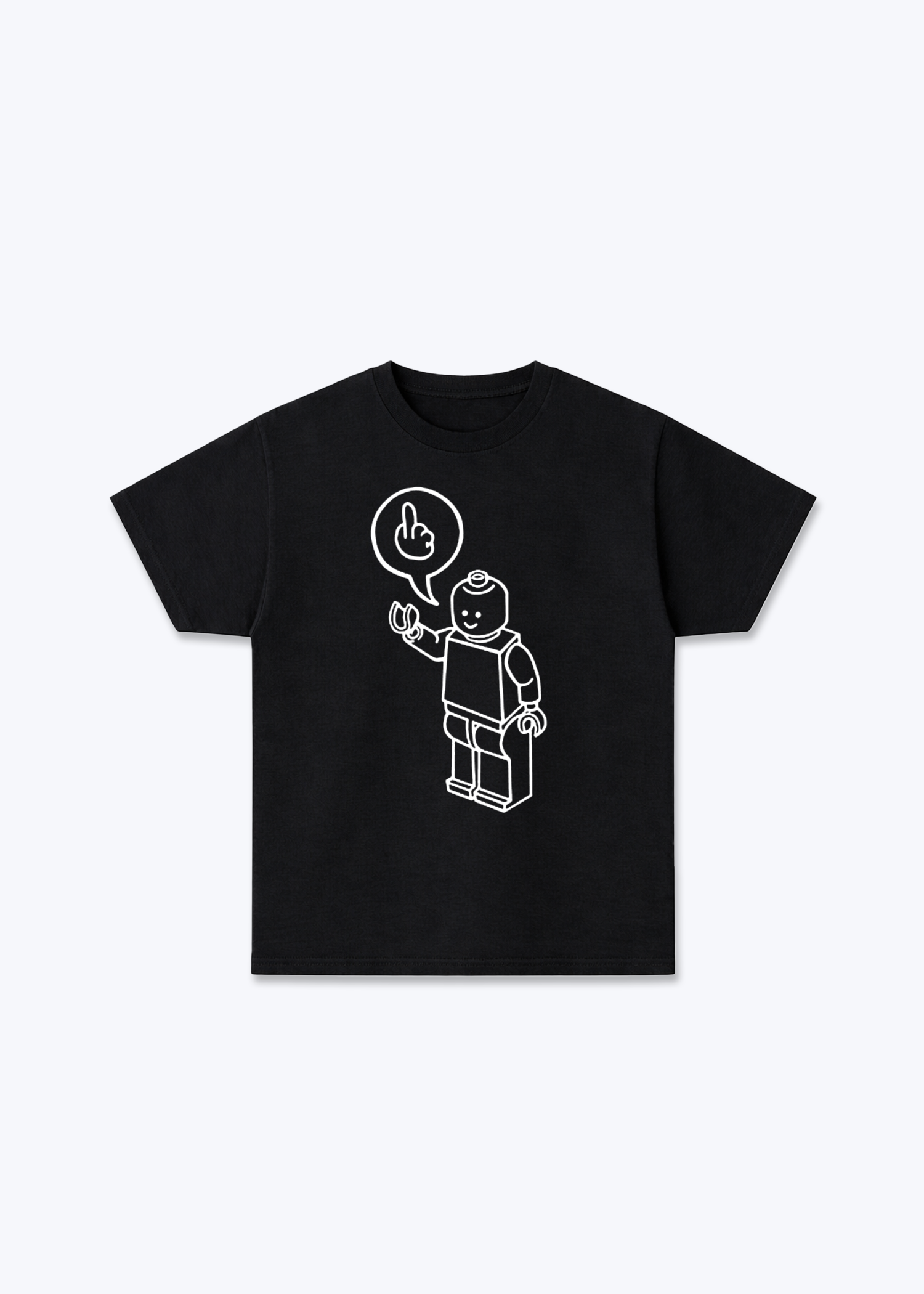 Minifigur Shirt - Black Front (Designed)
