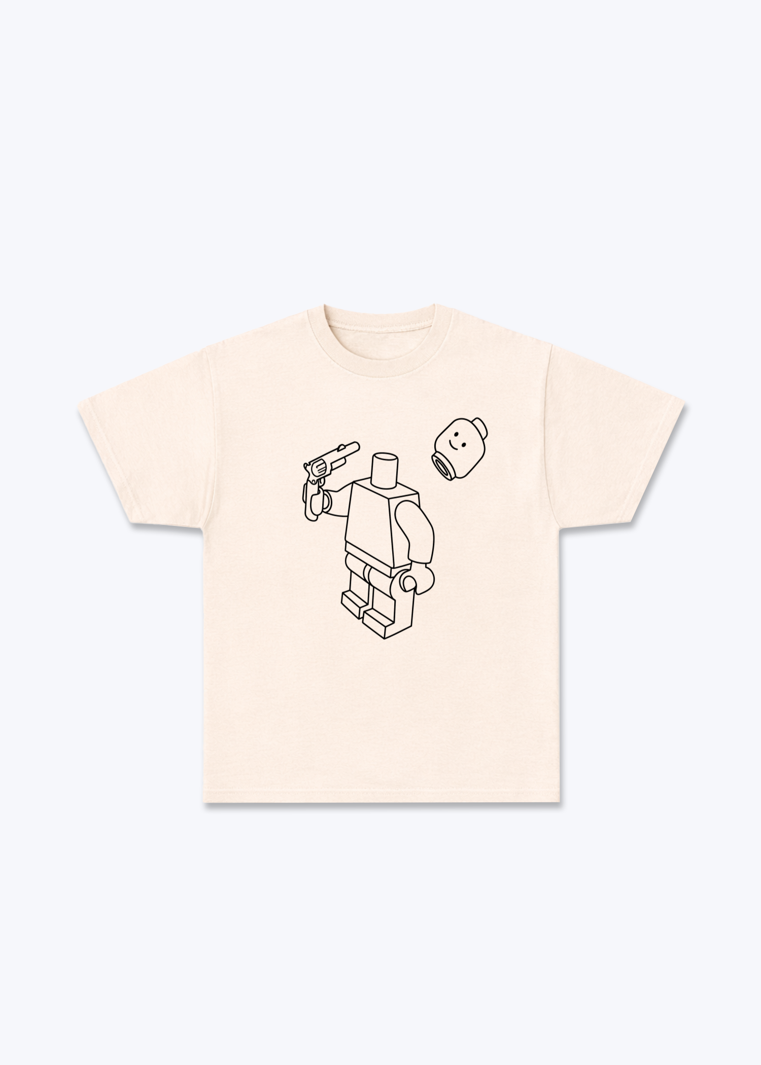 Minifigur 2 Shirt - Beige Front (Designed)