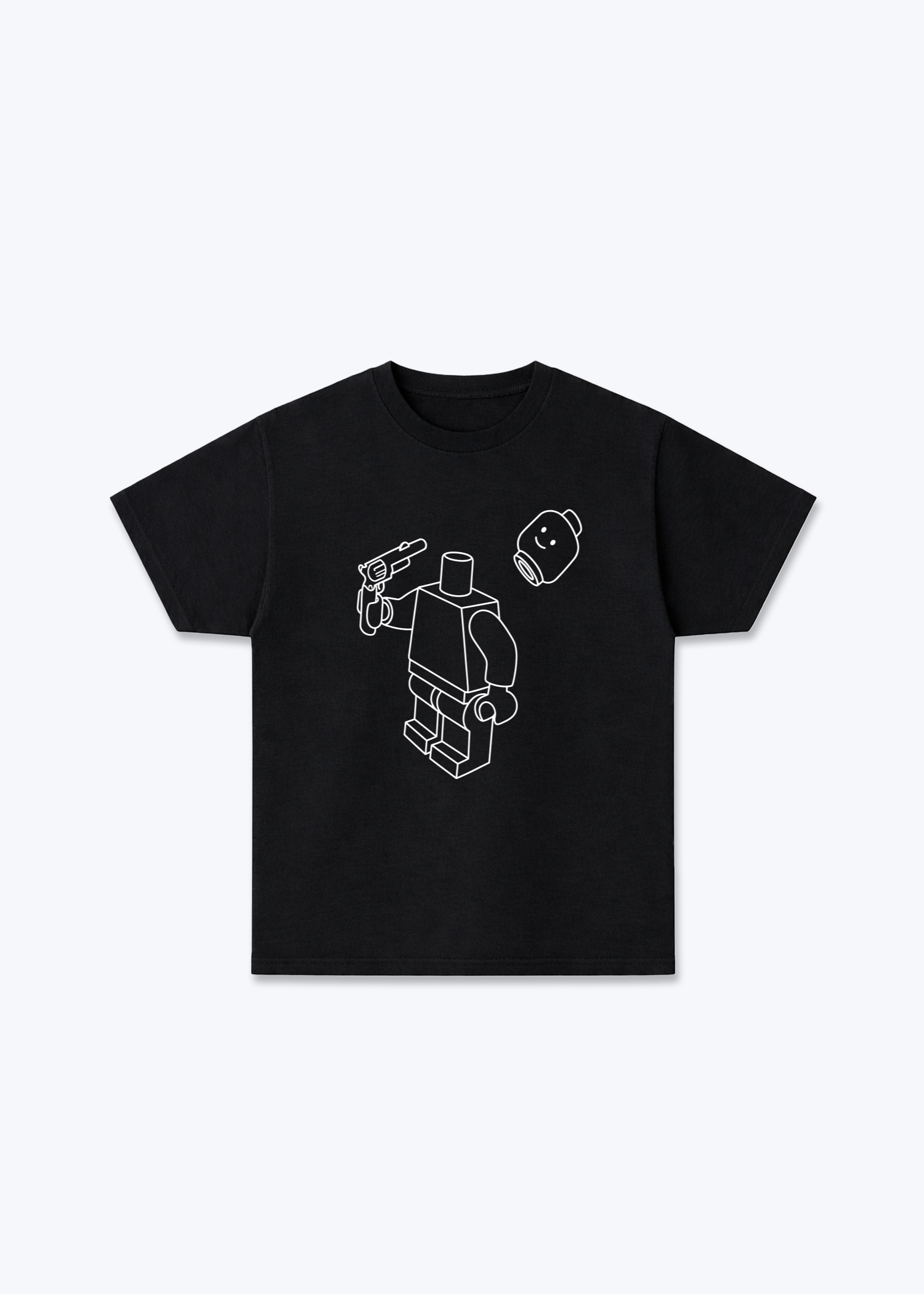 Minifigur 2 Shirt - Black Front (Designed)